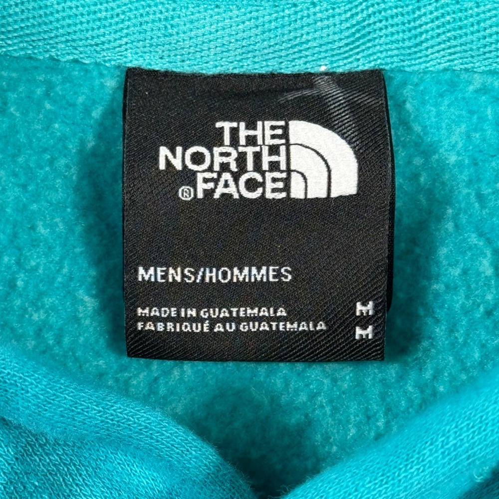 The North Face Mens Half Dome Pullover Hoodie Teal Blue Big Logo Sweatshirt M - Picture 4 of 8